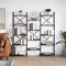 vidaXL Bookshelf Black oak 156 x 25 x 167.5 cm Engineered wood