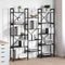 vidaXL Bookshelf Black oak 156 x 25 x 167.5 cm Engineered wood