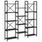 vidaXL Bookshelf Black oak 156 x 25 x 167.5 cm Engineered wood