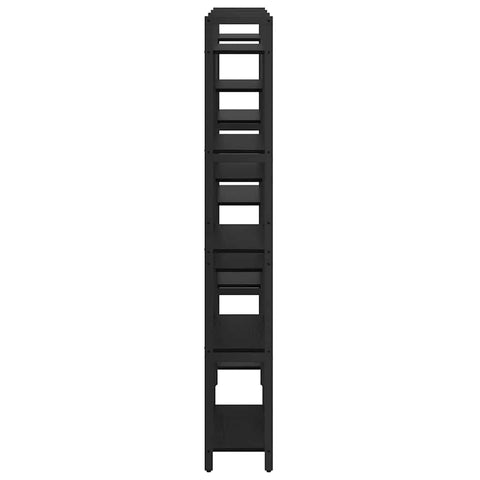 vidaXL Bookshelf Black oak 156 x 25 x 167.5 cm Engineered wood