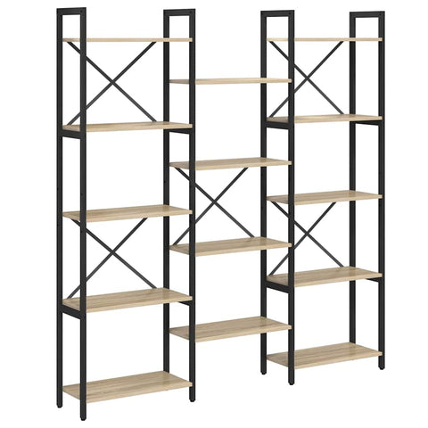 vidaXL Bookshelf Sonoma oak 156 x 25 x 167.5 cm Engineered wood