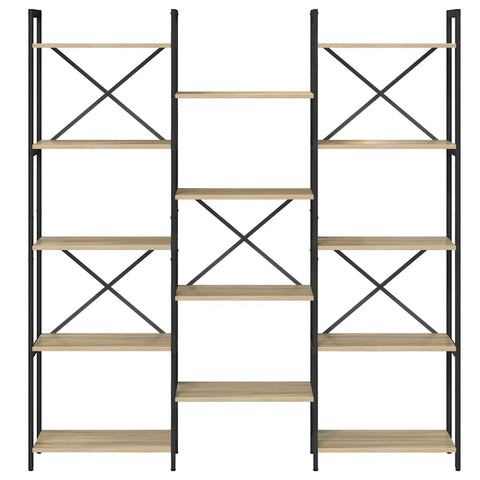 vidaXL Bookshelf Sonoma oak 156 x 25 x 167.5 cm Engineered wood