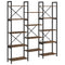 vidaXL Bookshelf Smoked oak 156 x 25 x 167.5 cm Engineered wood