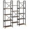 vidaXL Bookshelf Smoked oak 156 x 25 x 167.5 cm Engineered wood