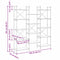 vidaXL Bookshelf Grey sonoma 156 x 25 x 167.5 cm Engineered wood