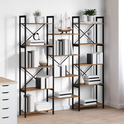 vidaXL Bookshelf Old wood 156 x 25 x 167.5 cm Engineered wood