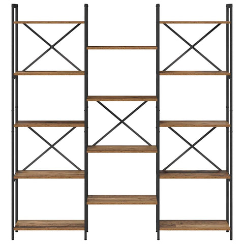 vidaXL Bookshelf Old wood 156 x 25 x 167.5 cm Engineered wood