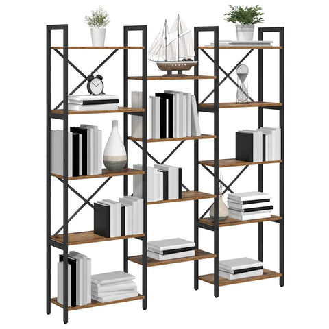 vidaXL Bookshelf Old wood 156 x 25 x 167.5 cm Engineered wood