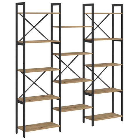 vidaXL Bookshelf Artisan oak 156 x 25 x 167.5 cm Engineered wood