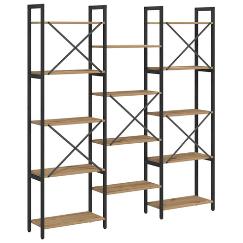 vidaXL Bookshelf Artisan oak 156 x 25 x 167.5 cm Engineered wood