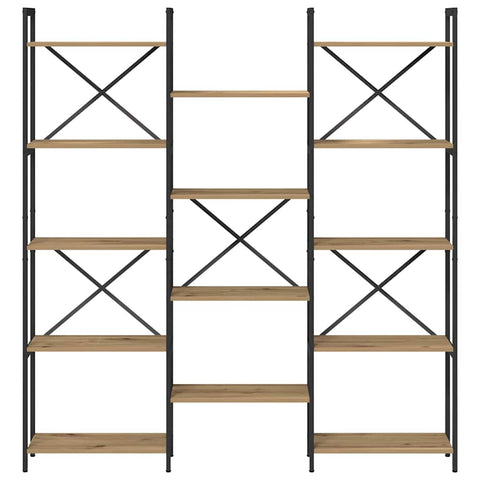 vidaXL Bookshelf Artisan oak 156 x 25 x 167.5 cm Engineered wood