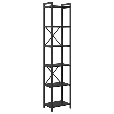 vidaXL Bookcase Black oak 40 x 30 x 188 cm Engineered wood