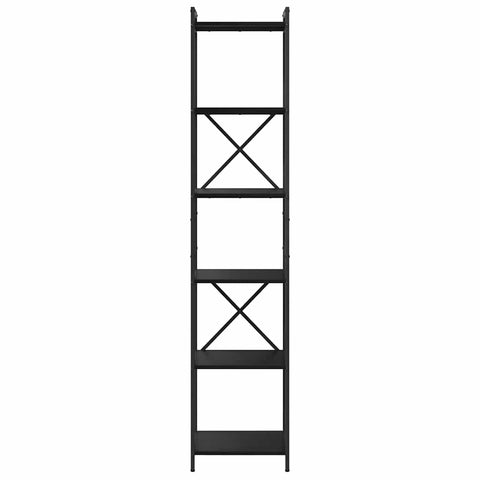vidaXL Bookcase Black oak 40 x 30 x 188 cm Engineered wood