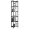 vidaXL Bookcase Black oak 40 x 30 x 188 cm Engineered wood