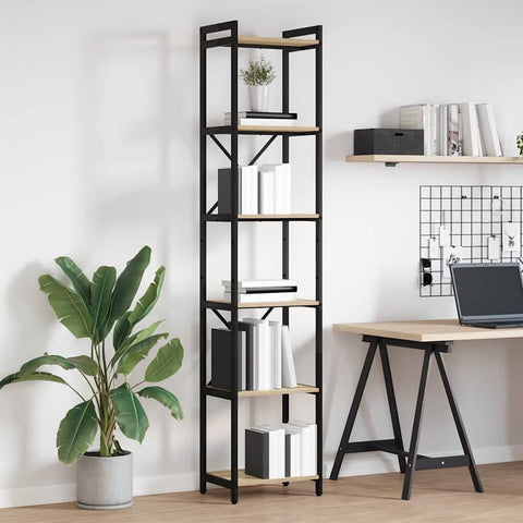 vidaXL Bookcase Sonoma oak 40 x 30 x 188 cm Engineered wood