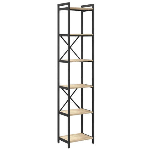 vidaXL Bookcase Sonoma oak 40 x 30 x 188 cm Engineered wood