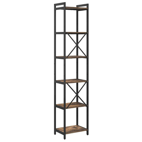 vidaXL Bookcase Smoked oak 40 x 30 x 188 cm Engineered wood