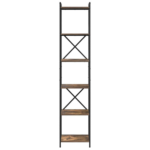 vidaXL Bookcase Smoked oak 40 x 30 x 188 cm Engineered wood