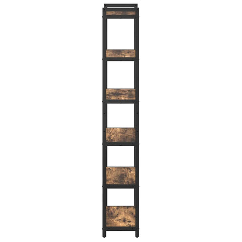 vidaXL Bookcase Smoked oak 40 x 30 x 188 cm Engineered wood