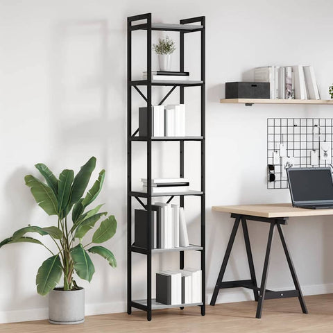 vidaXL Bookcase Grey sonoma 40 x 30 x 188 cm Engineered wood
