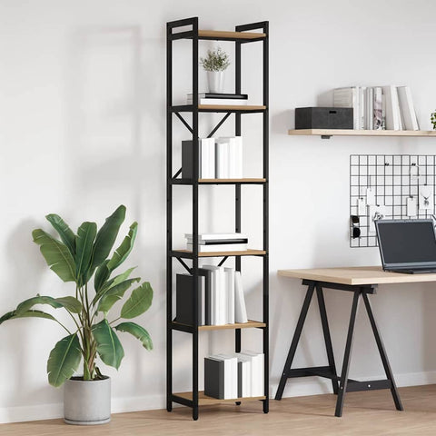 vidaXL Bookcase Artisan oak 40 x 30 x 188 cm Engineered wood