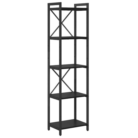 vidaXL Bookcase Black oak 40 x 30 x 153 cm Engineered wood