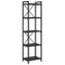 vidaXL Bookcase Black oak 40 x 30 x 153 cm Engineered wood