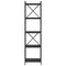 vidaXL Bookcase Black oak 40 x 30 x 153 cm Engineered wood