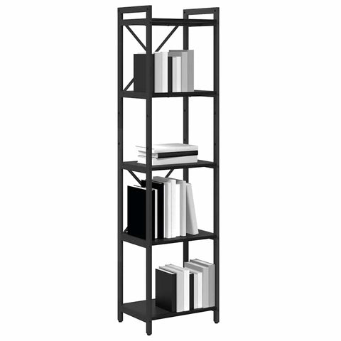 vidaXL Bookcase Black oak 40 x 30 x 153 cm Engineered wood