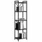vidaXL Bookcase Black oak 40 x 30 x 153 cm Engineered wood