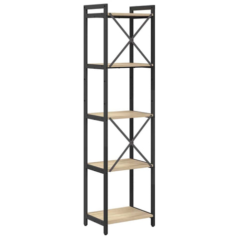vidaXL Bookcase Sonoma oak 40 x 30 x 153 cm Engineered wood