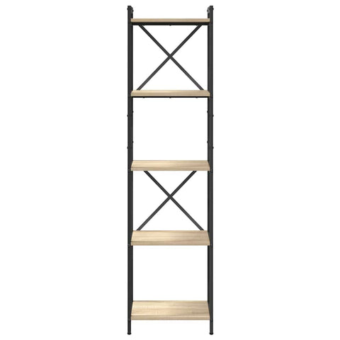 vidaXL Bookcase Sonoma oak 40 x 30 x 153 cm Engineered wood