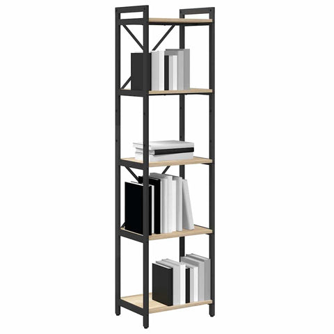 vidaXL Bookcase Sonoma oak 40 x 30 x 153 cm Engineered wood