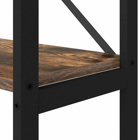 vidaXL Bookcase Smoked oak 40 x 30 x 153 cm Engineered wood