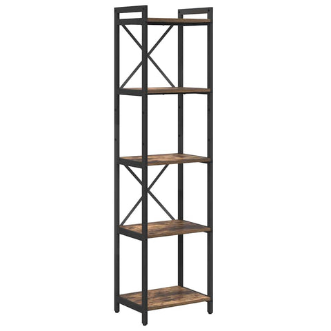 vidaXL Bookcase Smoked oak 40 x 30 x 153 cm Engineered wood