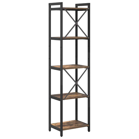 vidaXL Bookcase Smoked oak 40 x 30 x 153 cm Engineered wood