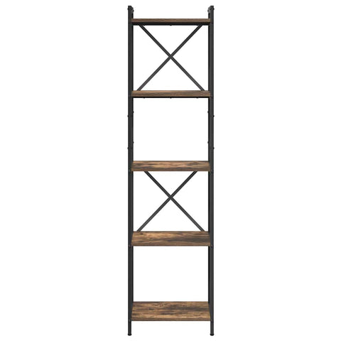 vidaXL Bookcase Smoked oak 40 x 30 x 153 cm Engineered wood