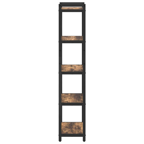 vidaXL Bookcase Smoked oak 40 x 30 x 153 cm Engineered wood