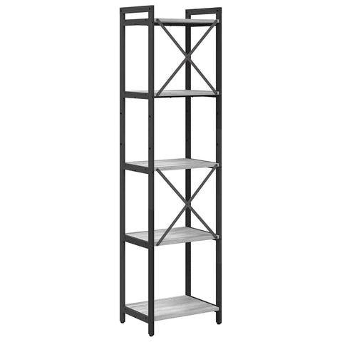 vidaXL Bookcase Grey sonoma 40 x 30 x 153 cm Engineered wood
