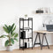 vidaXL Bookcase Black oak 40 x 30 x 118 cm Engineered wood