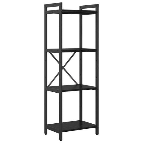 vidaXL Bookcase Black oak 40 x 30 x 118 cm Engineered wood