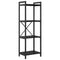 vidaXL Bookcase Black oak 40 x 30 x 118 cm Engineered wood