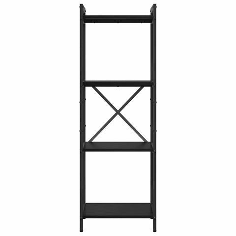 vidaXL Bookcase Black oak 40 x 30 x 118 cm Engineered wood