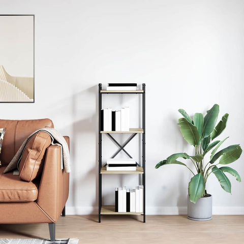 vidaXL Bookcase Sonoma oak 40 x 30 x 118 cm Engineered wood