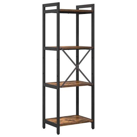 vidaXL Bookcase Smoked oak 40 x 30 x 118 cm Wood
