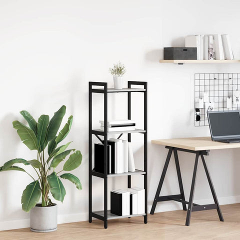 vidaXL Bookcase Grey sonoma 40 x 30 x 118 cm Wood and Steel