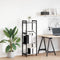 vidaXL Bookcase Grey sonoma 40 x 30 x 118 cm Wood and Steel