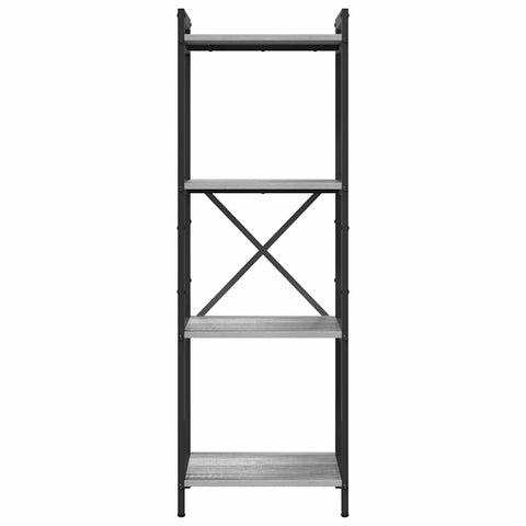 vidaXL Bookcase Grey sonoma 40 x 30 x 118 cm Wood and Steel