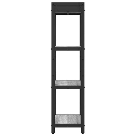 vidaXL Bookcase Grey sonoma 40 x 30 x 118 cm Wood and Steel