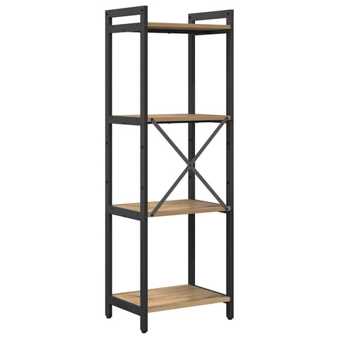 vidaXL Bookcase Artisan oak 40 x 30 x 118 cm Wood and Steel